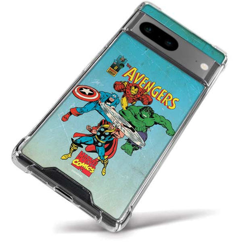 Marvel Classic Comics The Avengers Google Pixel 8 Clear Case
